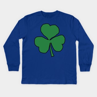 Green Shamrock Kids Long Sleeve T-Shirt